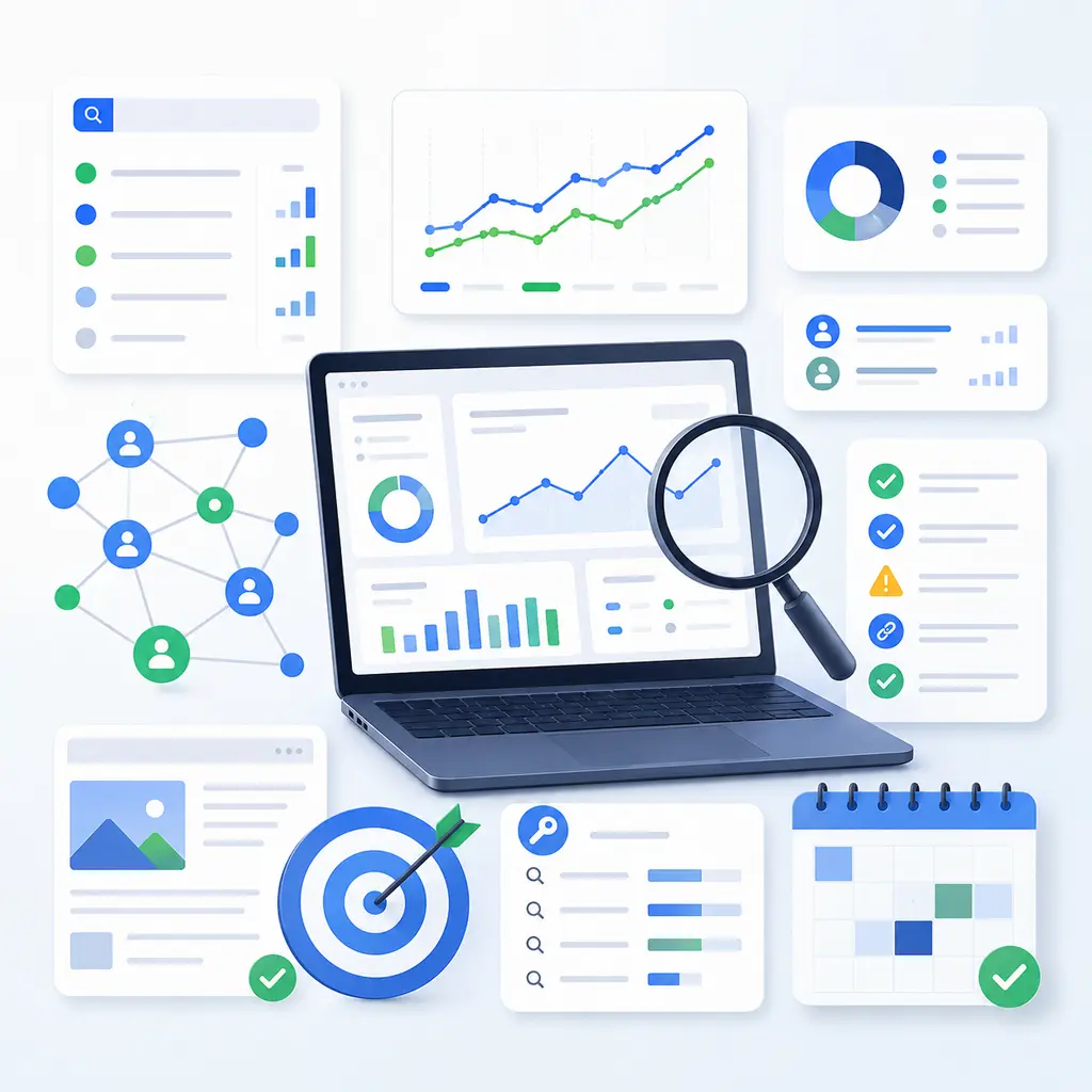 semrush'ın ne işe yaradığının ve nasıl kullanıldığının görseli